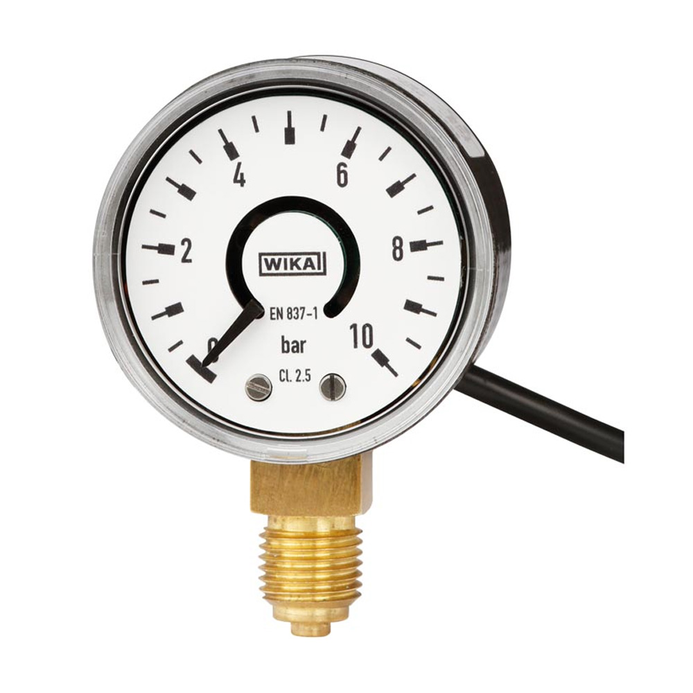 WikaBourdon tube pressure gauge with electrical output signal