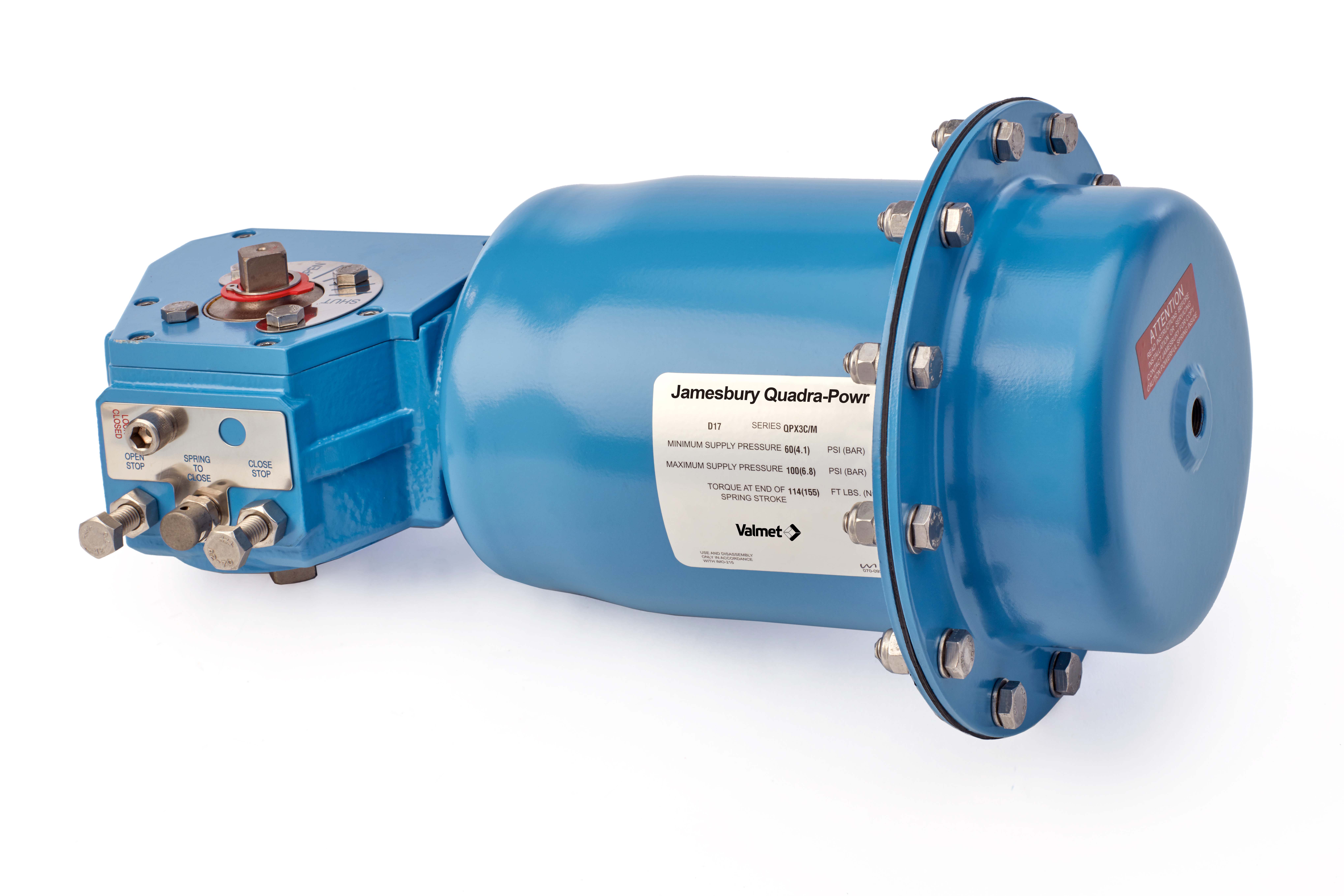 ValmetJamesbury™ Quadra-Powr™ spring diaphragm quarter turn actuators, QPX series