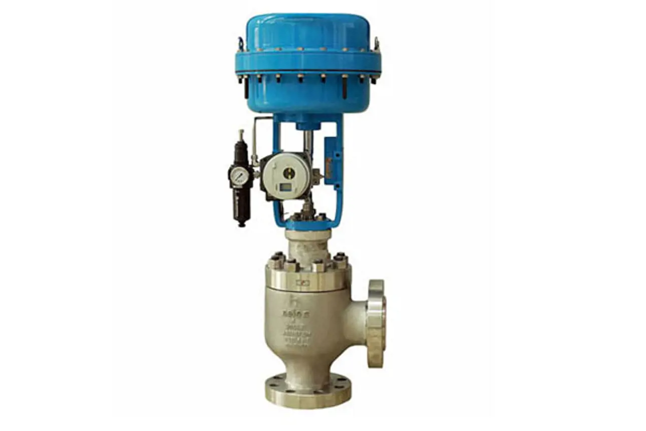 ValmetNeles™ cage-guided angle valve, series AB